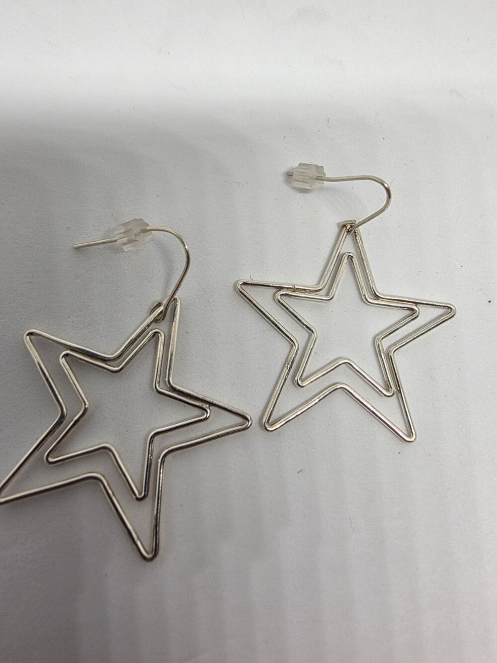 Sterling Silver Star New Old Stock Earrings Dangle Drop